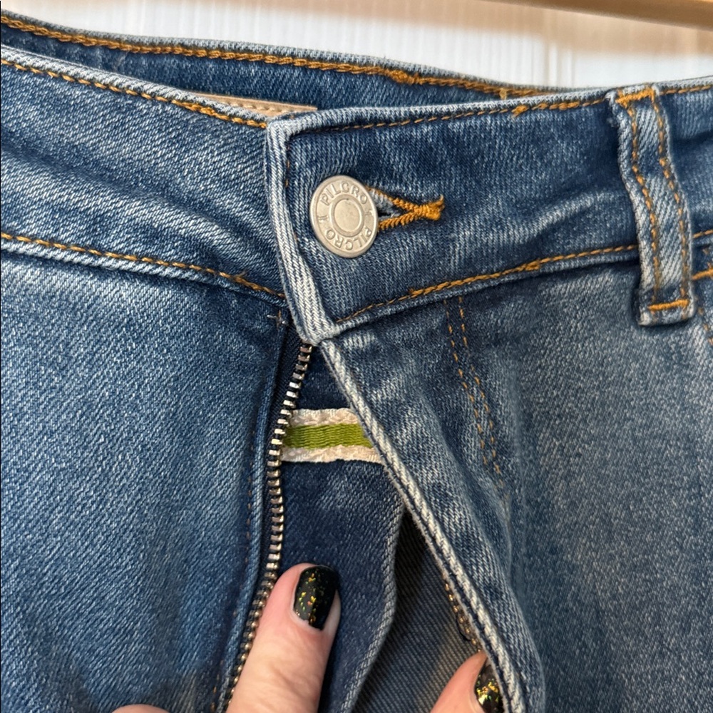 Pilcro The Icon Flare Blue Denim Jeans size 33 - Picture 2 of 8